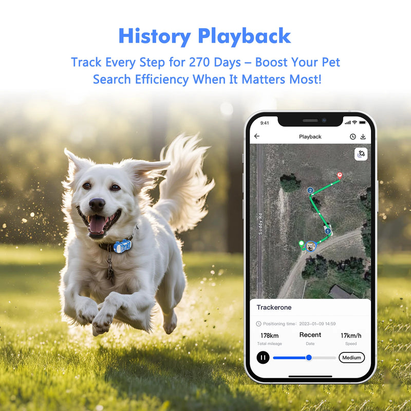 GPS Waterproof Tracker for Pets - Smart Locator with App