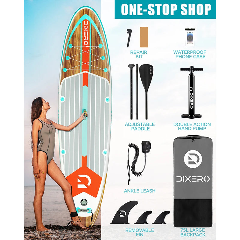 Waterproof Inflatable Paddle Board 11''x33''x6''
