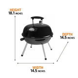 Portable Charcoal Grill 14.5 Inch Tabletop