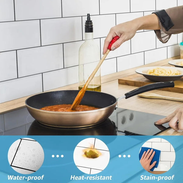 102 Piece Peel and Stick Subway Tile for Kitchen Backsplash - Glossy White