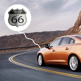Historic Route US 66, Aluminum 3D Sticker