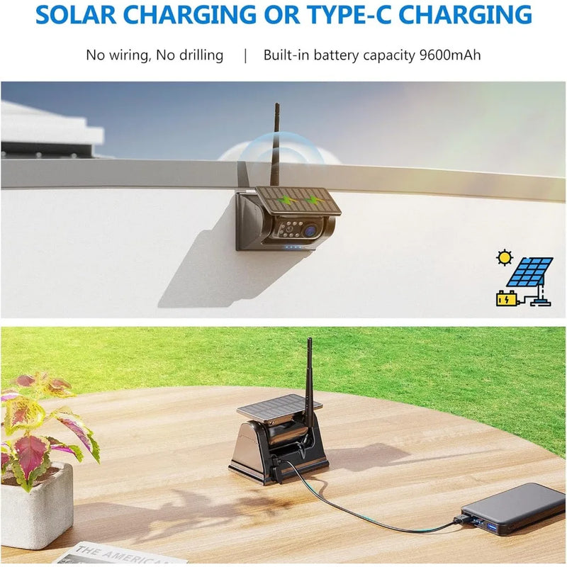 HD1080P 7" IPS Monitor with 2 Magnetic Solar Backup Camera's (Wireless)