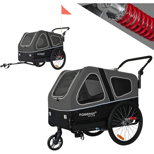 XL Pet Bike Trailer & Stroller for Dogs Up to 100 lbs
