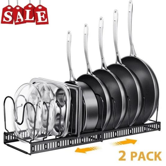 2 Pack Expandable Pot Lid Rack Organizer