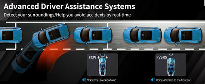 Wireless Carplay & Android Auto Dash Cam, Rearview Camera