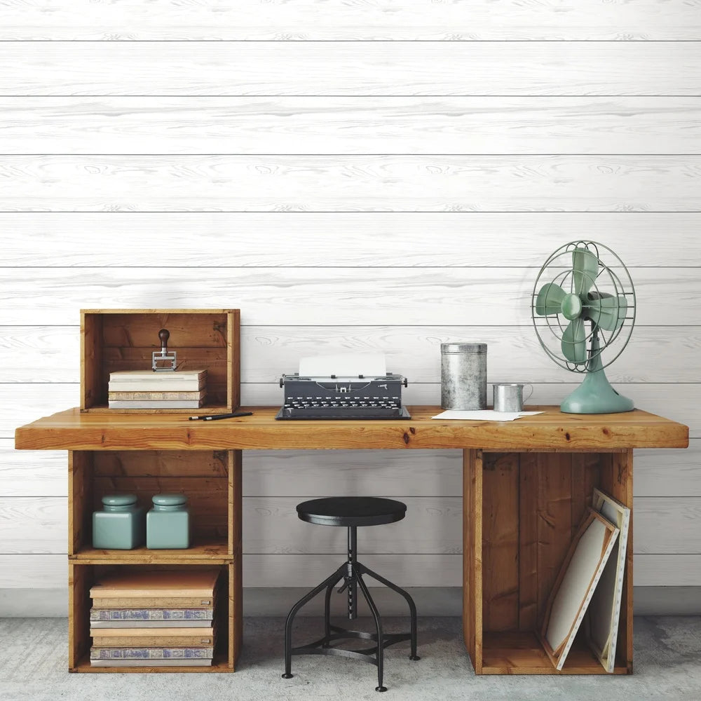 Gray Shiplap Peel and Stick Wallpaper