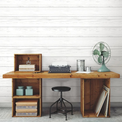 Gray Shiplap Peel and Stick Wallpaper