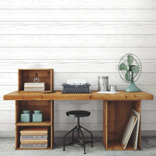 Gray Shiplap Peel and Stick Wallpaper