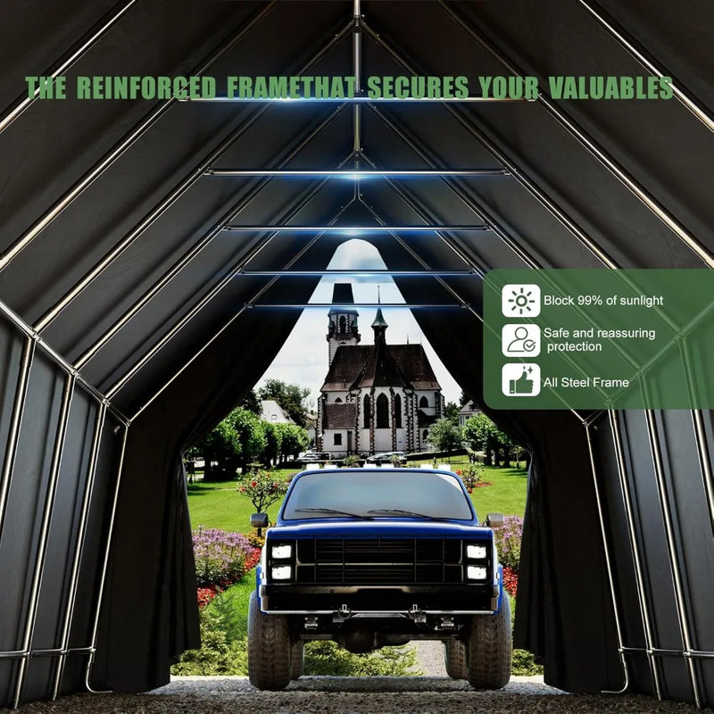 Portable Garage, Heavy Duty RV Carport Canopy