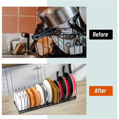 2 Pack Expandable Pot Lid Rack Organizer