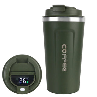 Travel Thermo Cafe Coffee Mug - Stainless Steel