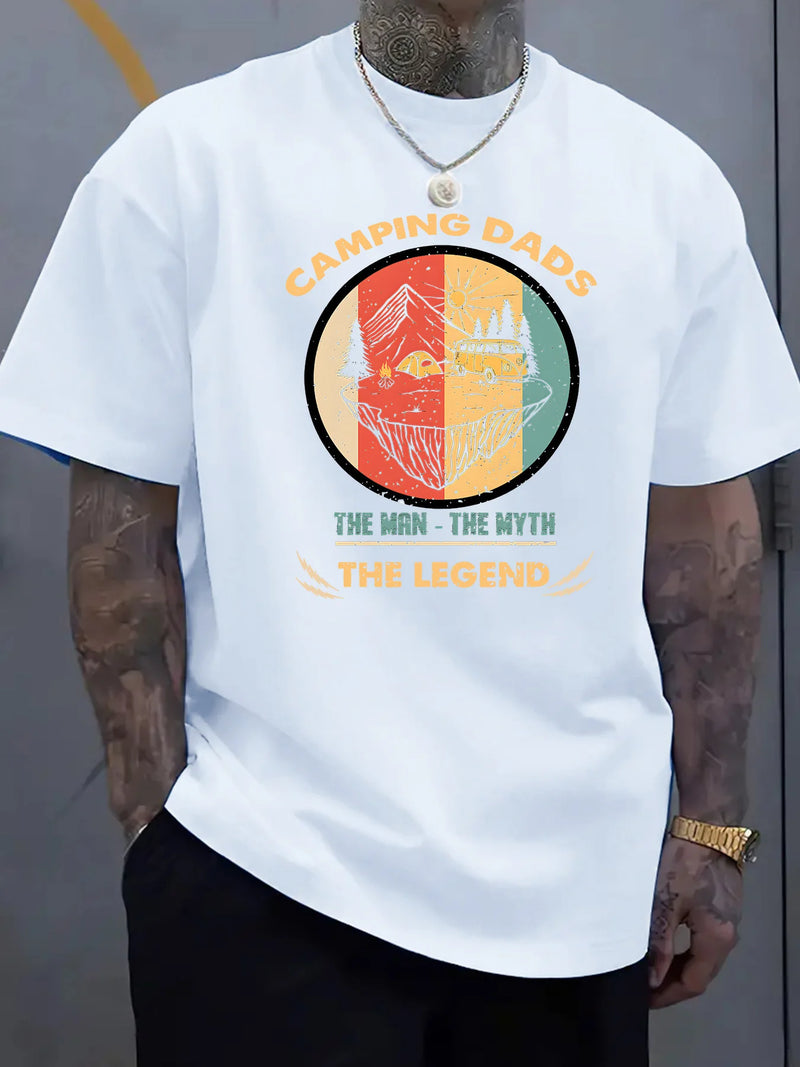 Men's Camping Dad Graphic T-Shirt