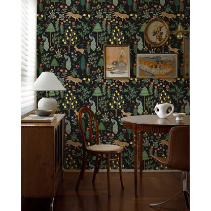 Vintage Black Peel and Vinyl Stick Wallpaper