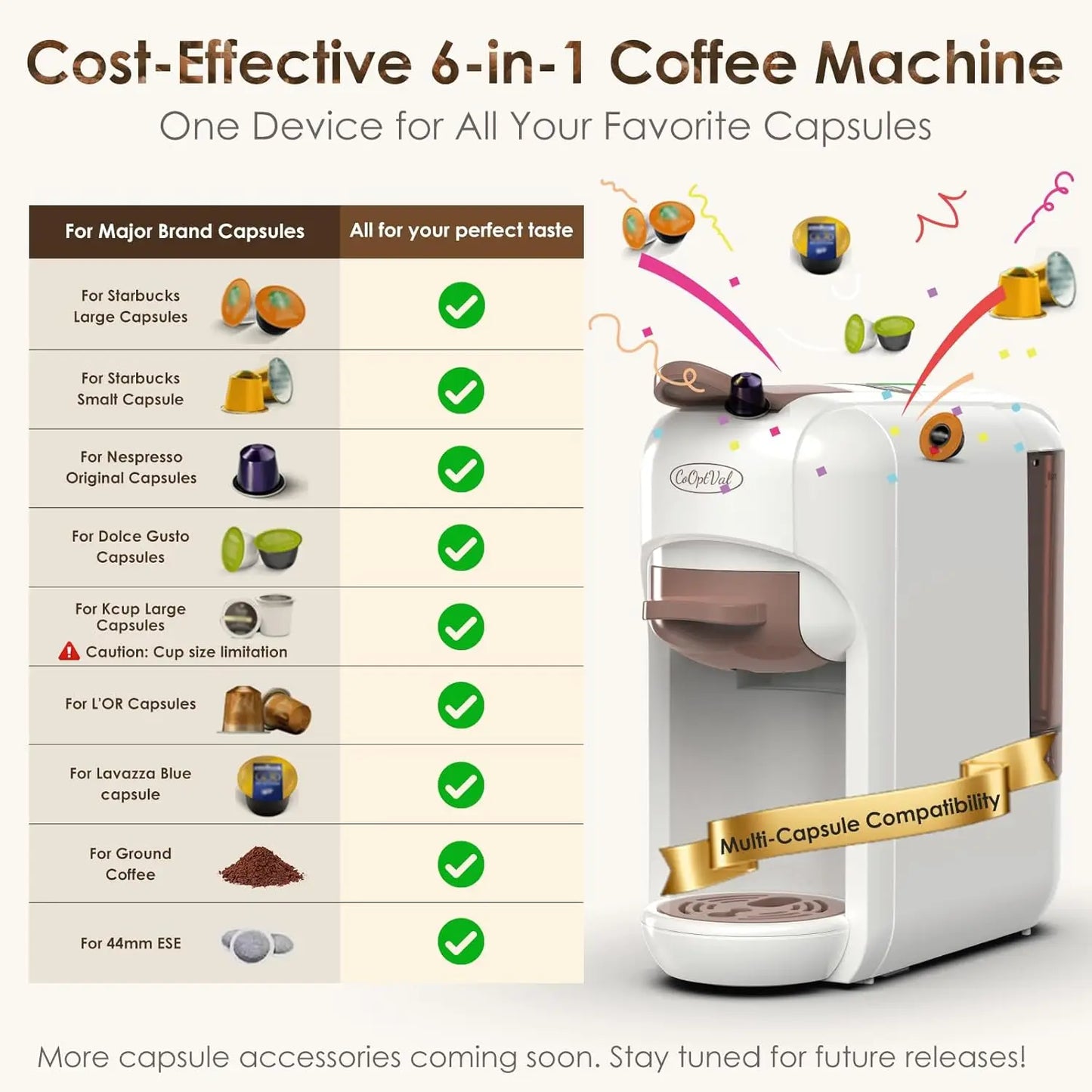 19-Bar Small Espresso Machine & Coffee Machine