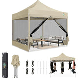 10x10 Heavy Duty Pop up Canopy with Sidewalls