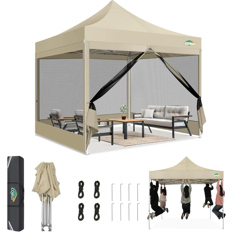 10x10 Heavy Duty Pop up Canopy with Sidewalls