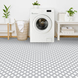 Grey Peel & Stick Waterproof Vinyl Floor Tiles
