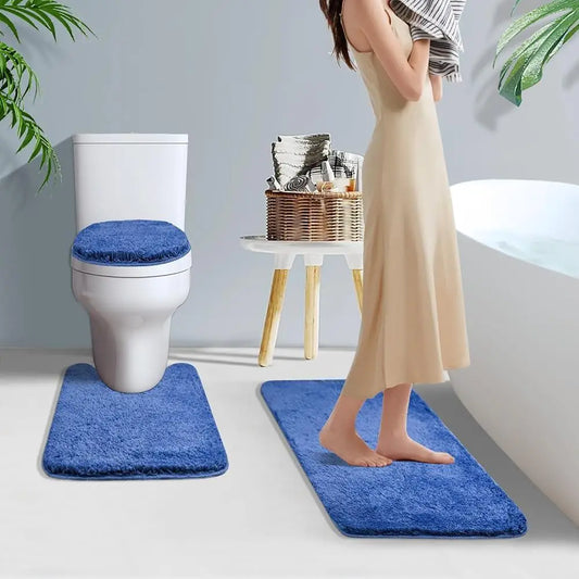 3 Piece Bathroom Rugs Set