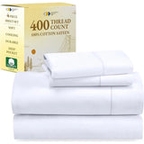 King Size Bed Sheets 400 Thread Count, Deep Pocket