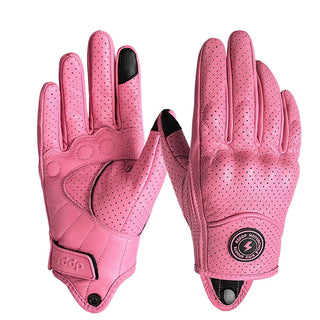 Vintage Real Leather Breathable Touch Screen Gloves