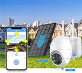 Camera 4G SIM Card 5MP Solar Panel Outdoor Monitoring