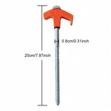 8Pcs Screw in Tent Stakes with Hex Socket