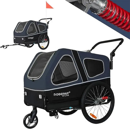 XL Pet Bike Trailer & Stroller for Dogs Up to 100 lbs