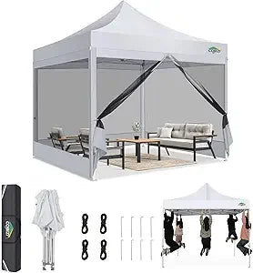 10x10 Heavy Duty Pop up Canopy with Sidewalls