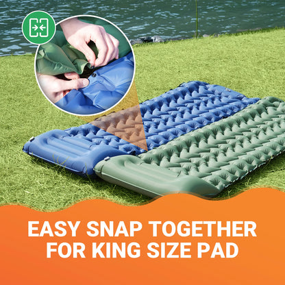 Camp Self Inflating Sleeping Pad, Built-in Foot Pump