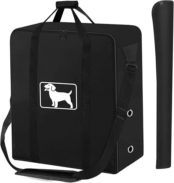 Dog Playpen Storage Bag, 25.2 ‘L x 7.9 “W x 25.2”H 8 Panels and 9 Stakes