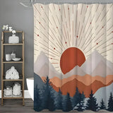 Mountain Lake Sunset Shower Curtain Plus Hooks