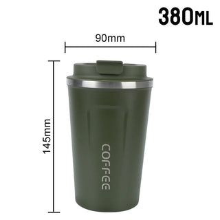Travel Thermo Cafe Coffee Mug - Stainless Steel