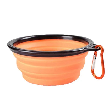 Collapsible Silicone Dog Food Water Bowl