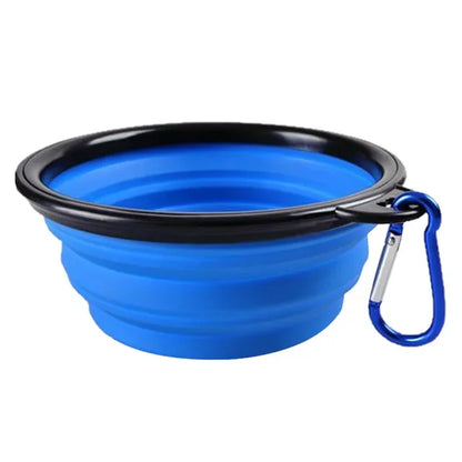 Collapsible Silicone Dog Food Water Bowl