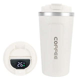 Travel Thermo Cafe Coffee Mug - Stainless Steel