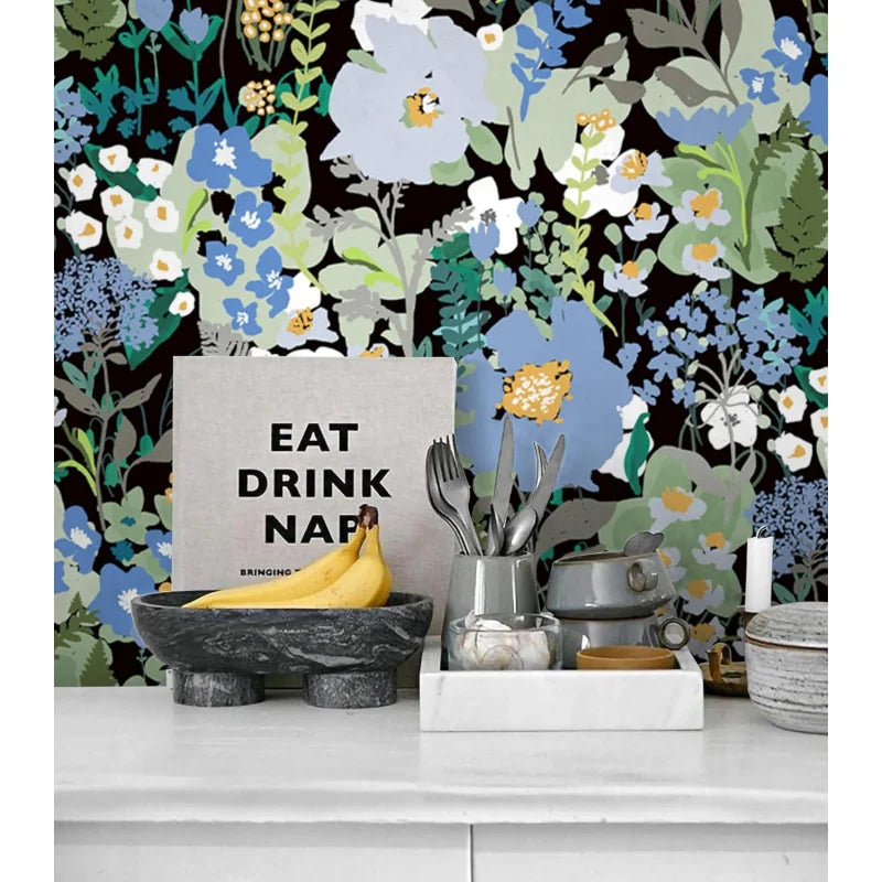 Vintage Flower Peel and Stick Wallpaper