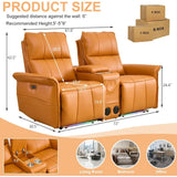 72" Loveseat Recliner Wall Hugger Reclining Loveseat