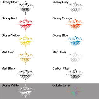 Mountain Compass Vinyl Sticker