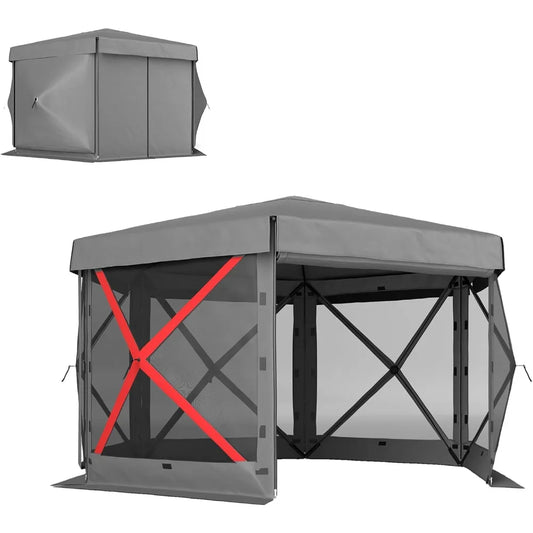 12' x 12' Hexagonal Pop-Up Gazebo Tent