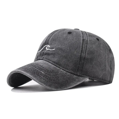 Wave Ripple Embroidery Baseball Cap
