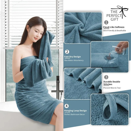 Large Bath Sheet 4 Piece (35"x70")