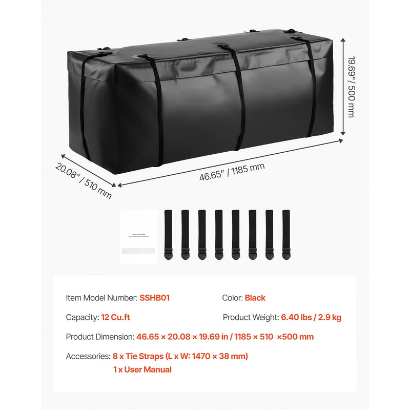 Heavy Duty Hitch Cargo Carrier Bag - Waterproof