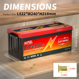 LiFePo4 Battery 12V (100Ah 200Ah 300Ah) 24V (100Ah) BMS Lithium Battery