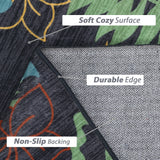 2x6ft Modern Floral Kitchen, Hallway Rug