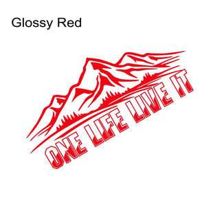 One Life Live It Mountain Vinyl Sticker