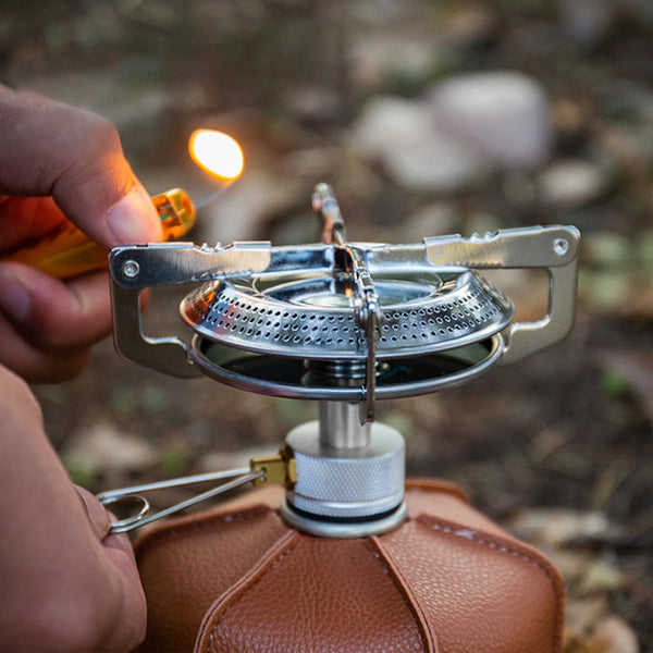 Outdoor Camping Gas Stove with Storage Bag