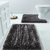 Luxury Shaggy Extra Thick Bathroom Rugs - 2 Piece Set