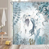 Nautical Blue Sea Shower Curtain