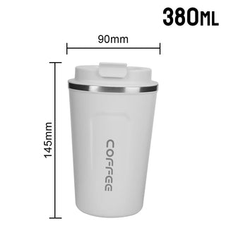 Travel Thermo Cafe Coffee Mug - Stainless Steel