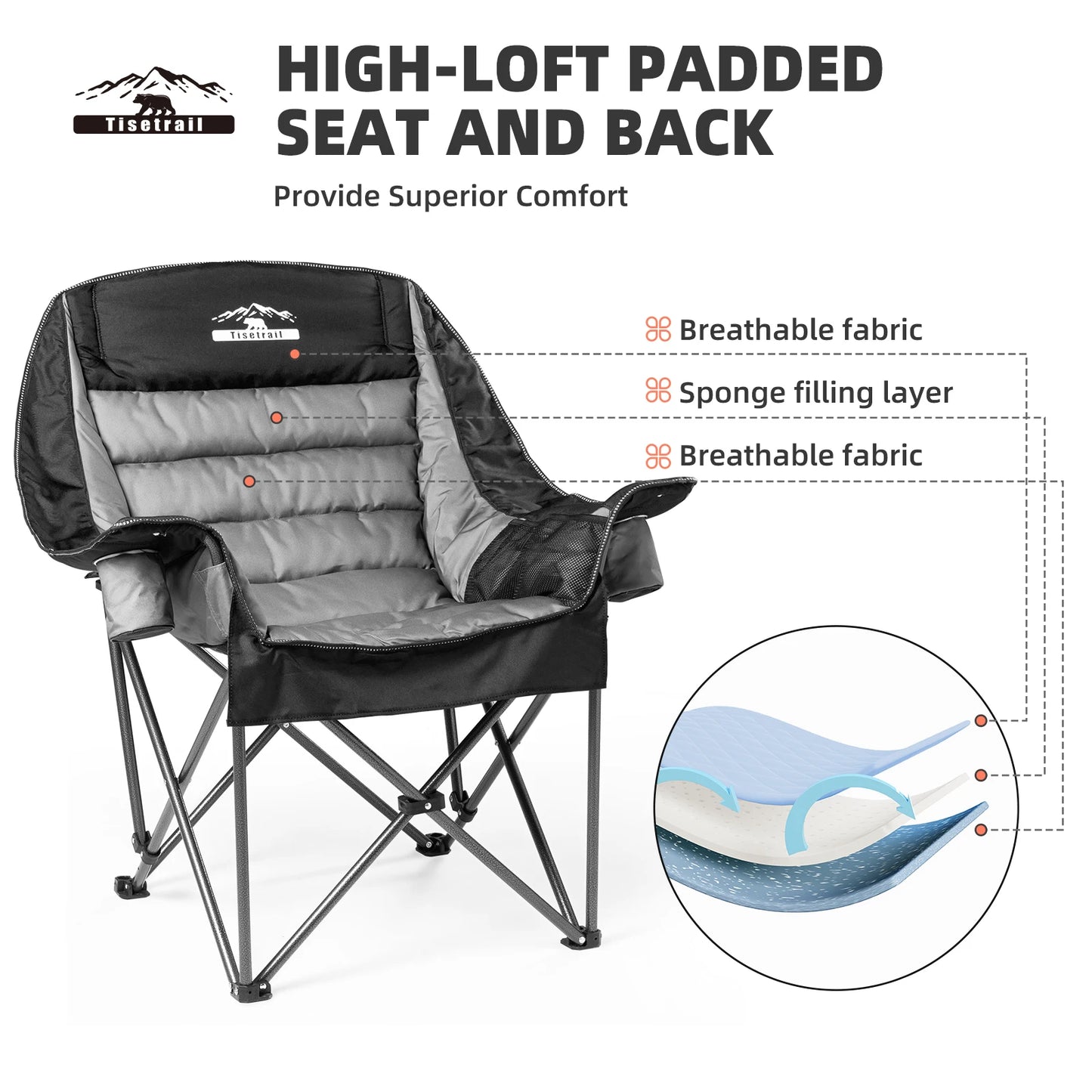 Oversized Padded Camping Chair